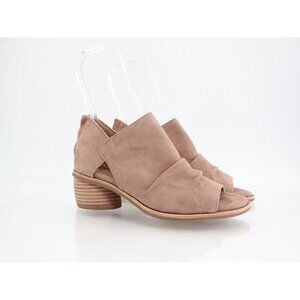 Sofft Carleigh Sandal Bootie Women Sz 7.5 Tan Brown Leather Block Heel Open Toe